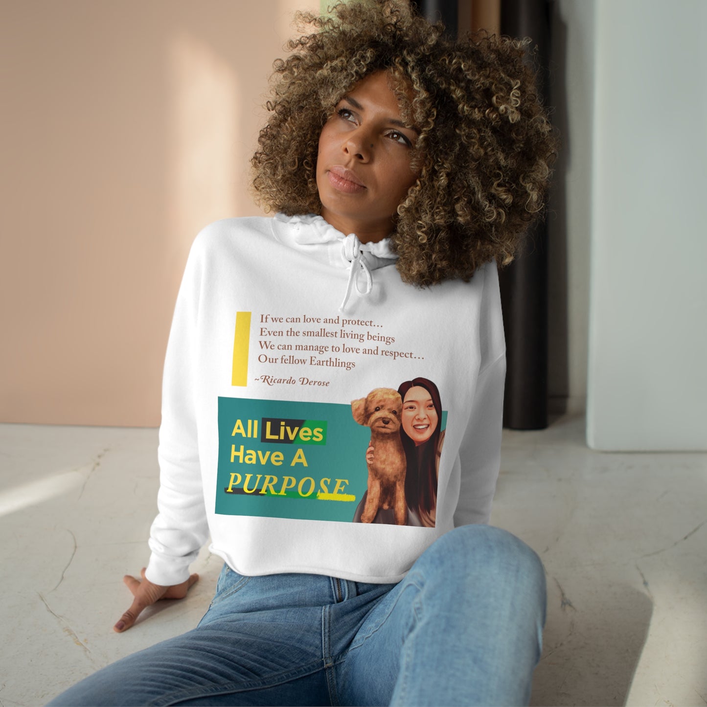 All Lives Have A Purpose Crop Hoodie