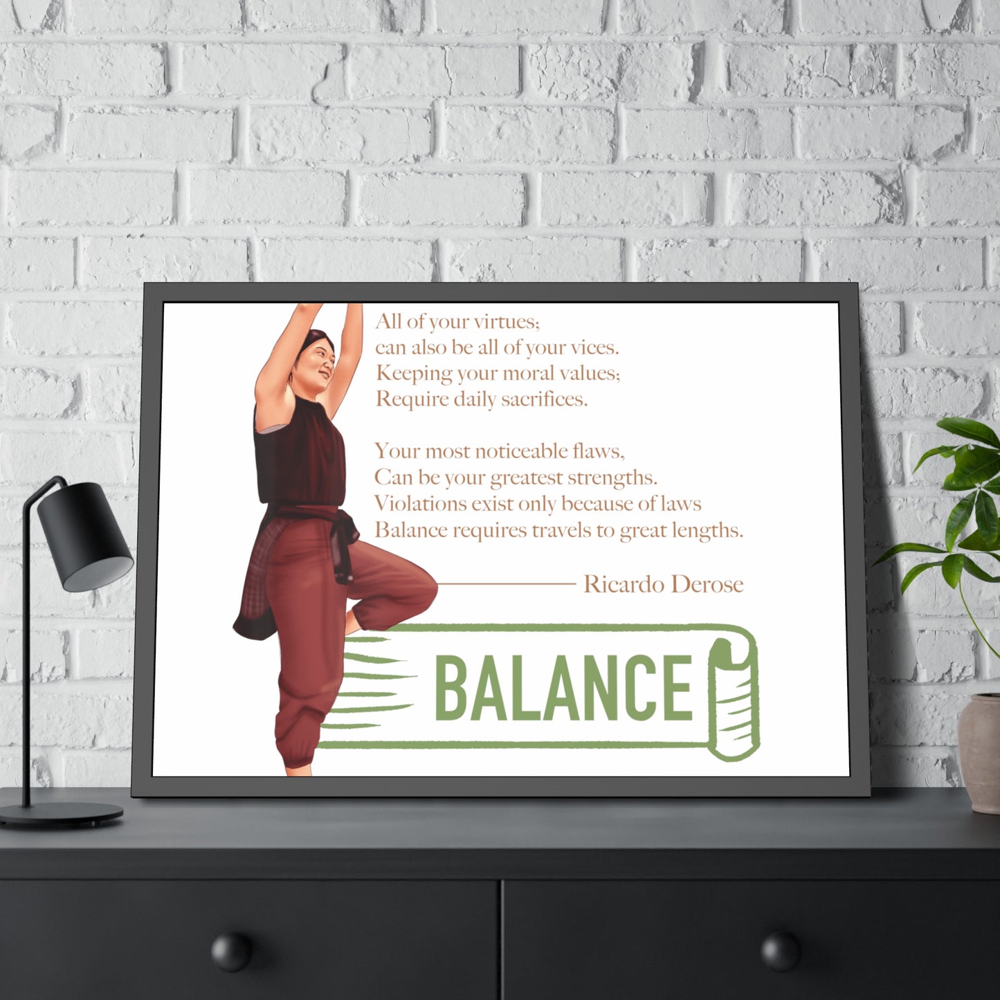Balance Framed Paper Posters