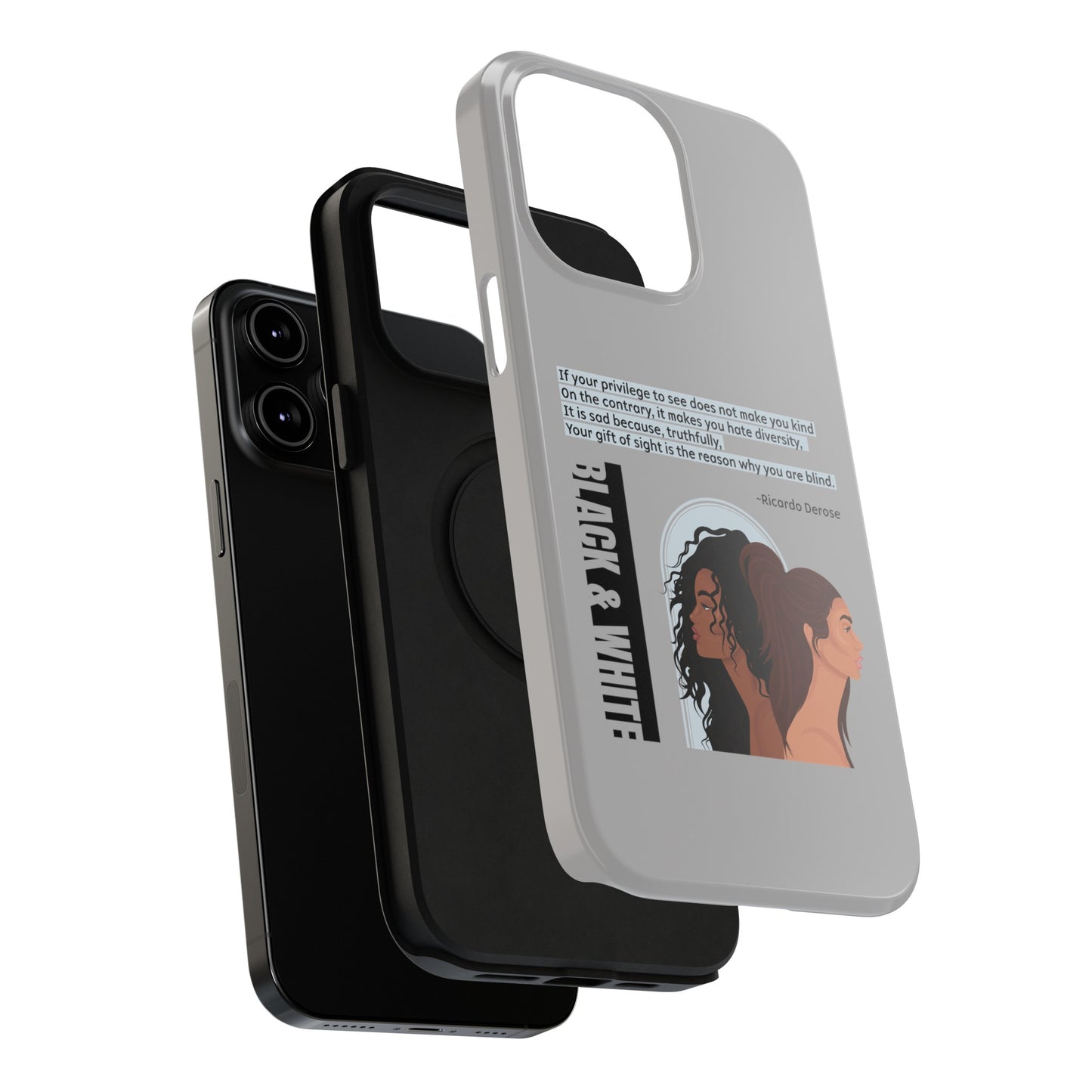 Black and White Impact-Resistant Cases