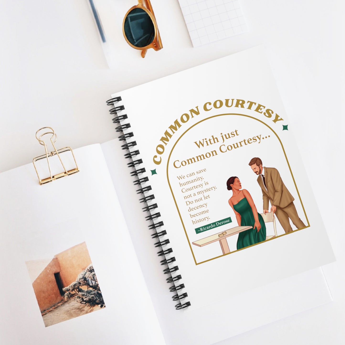 Ricardo Derose Common Courtesy Spiral Notebook - Ruled Line