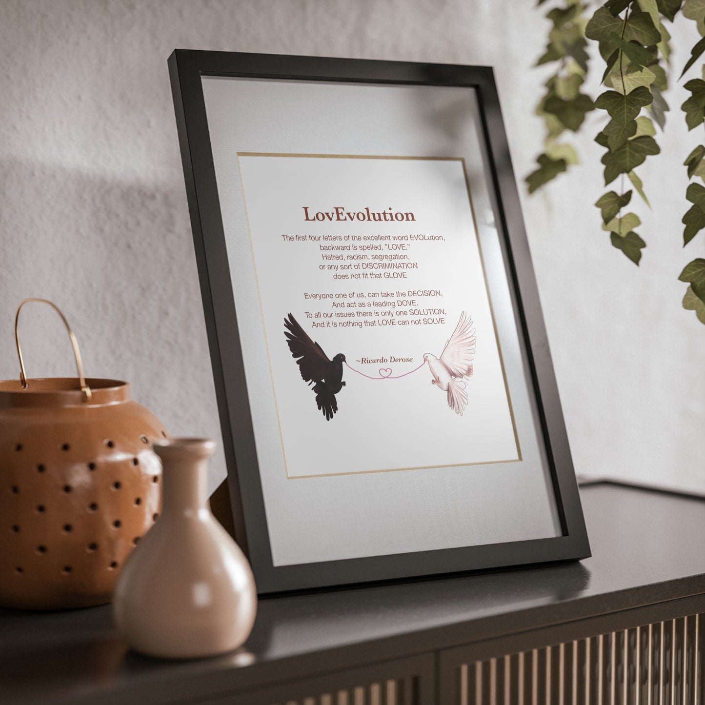 LovEvolution Framed Posters, Black