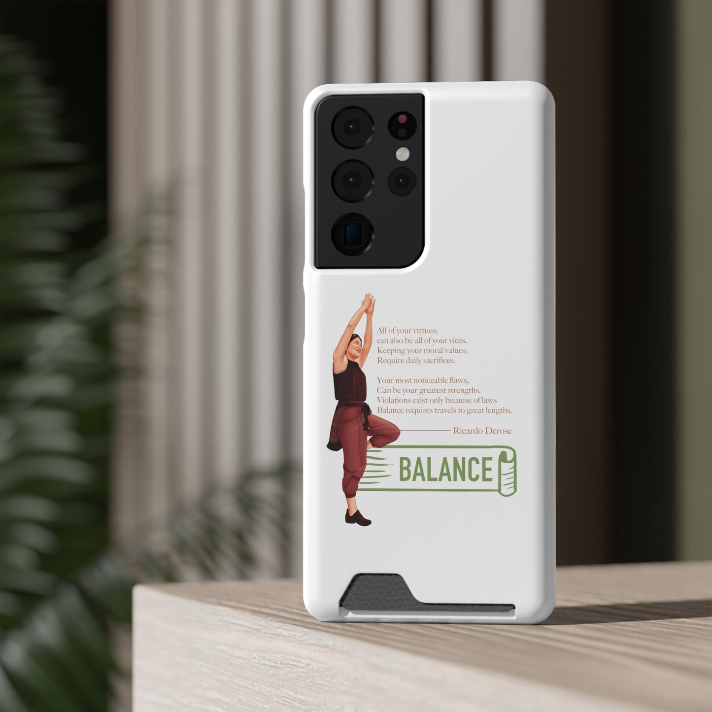 Balance Phone Case With Card Holder