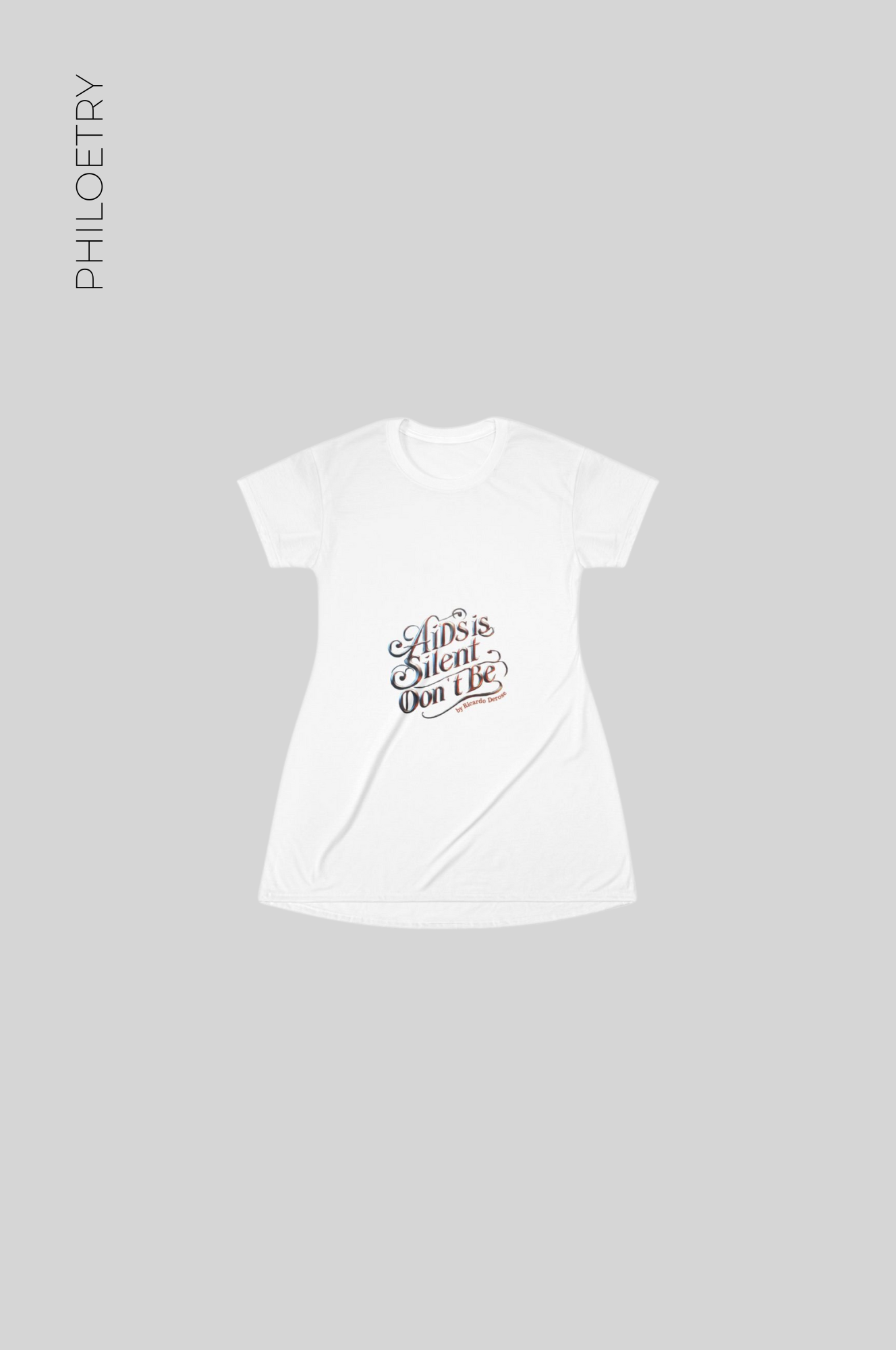 Aids is Silent - T-Shirt Dress (AOP)