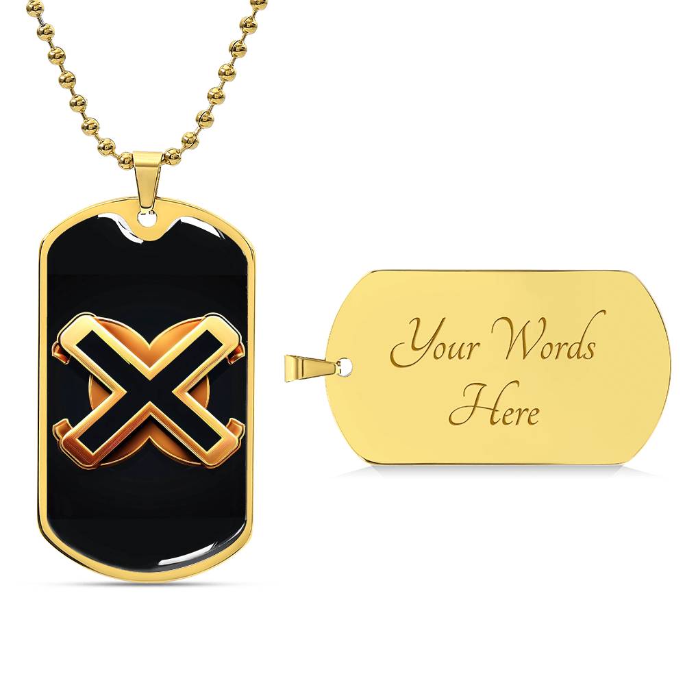 Progress Symbol Dog Tag