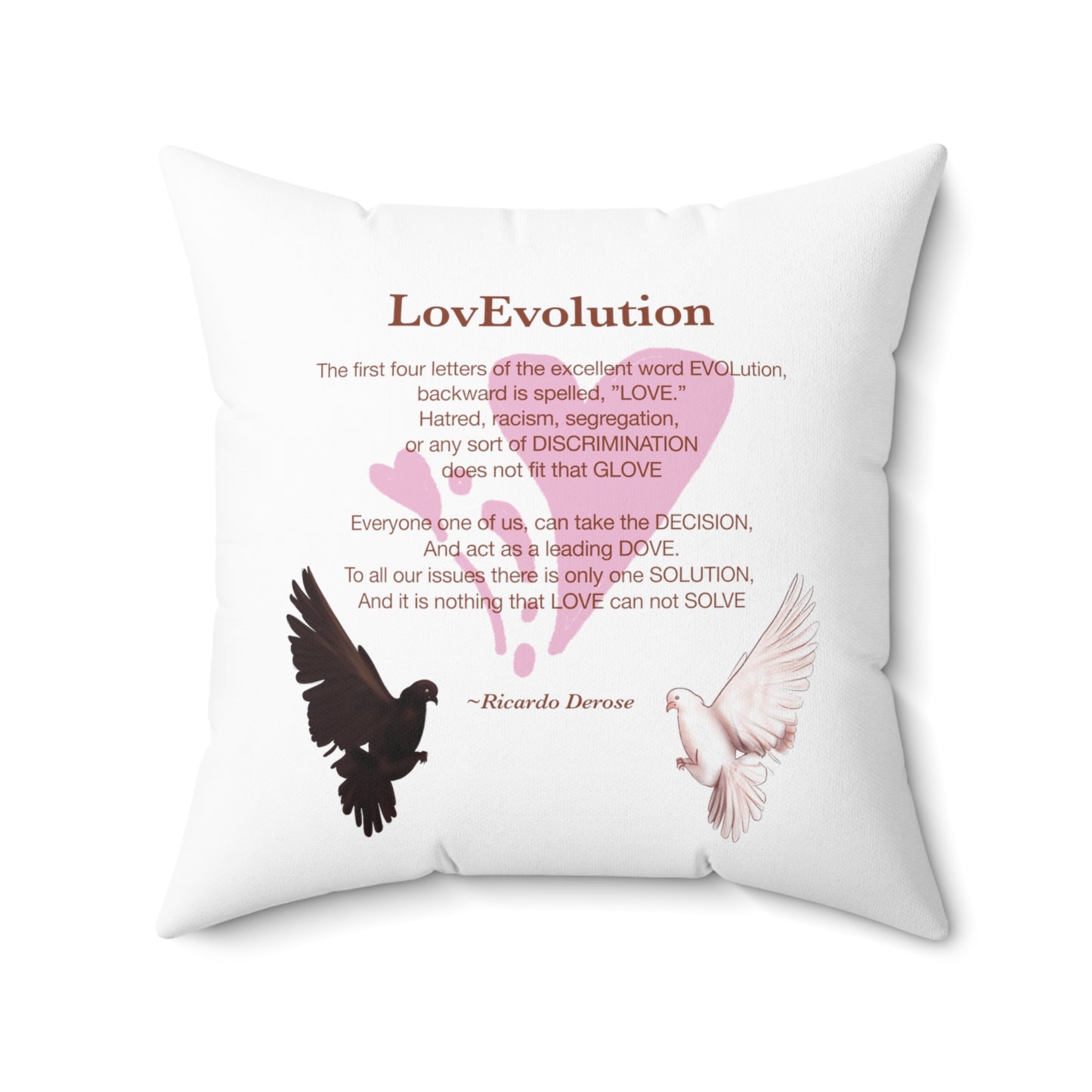 LovEvolution_Spun Polyester Square Pillow