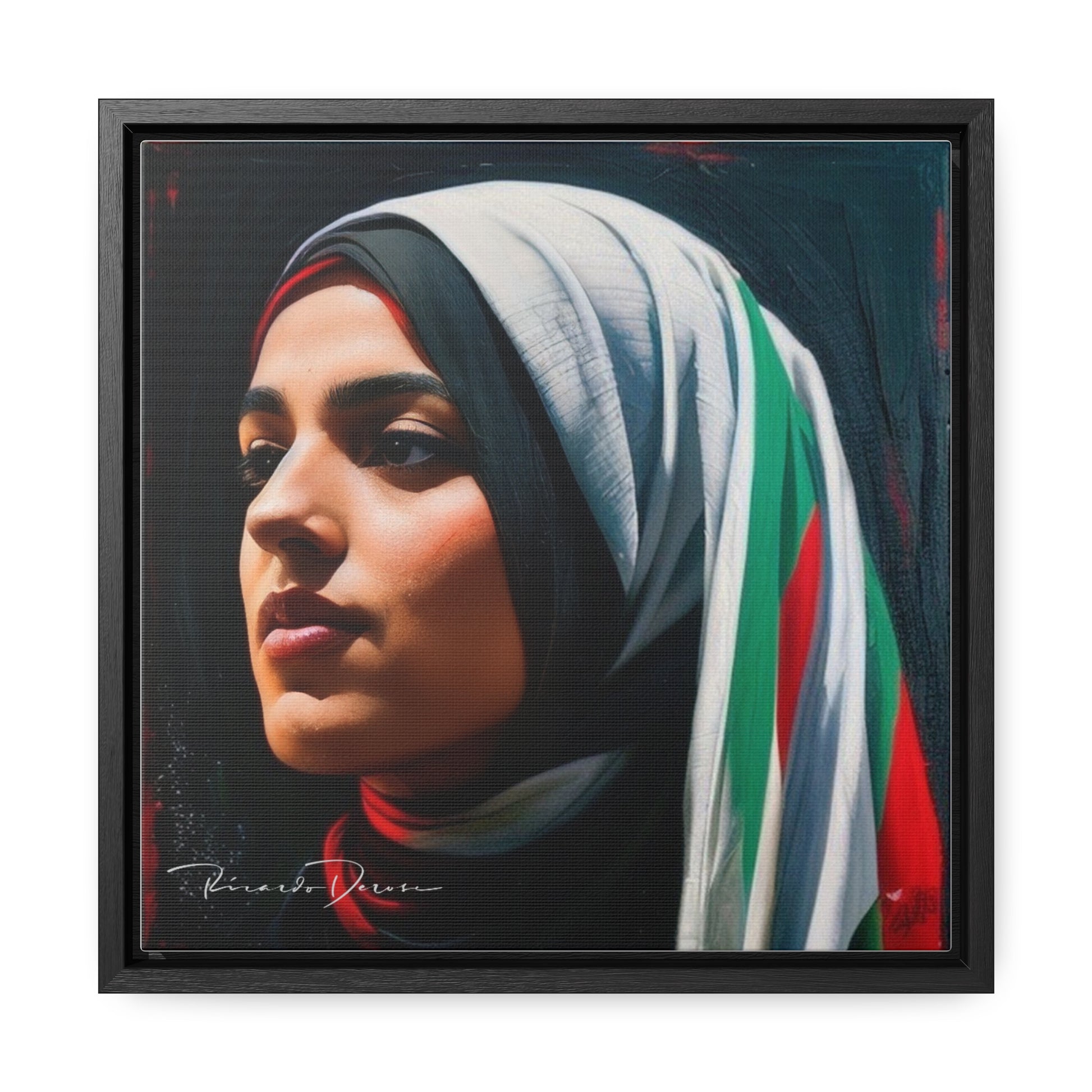 Free Palestine Gallery Canvas Wraps, Square Frame - Derose Entertainment 