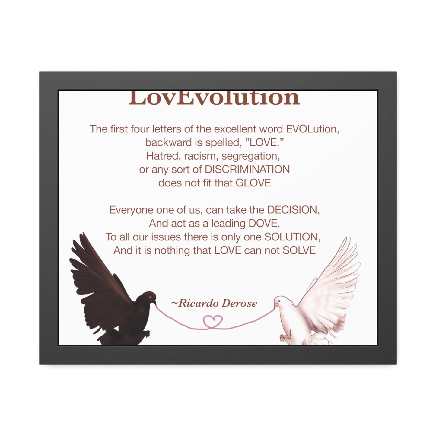 Love evolution Framed Paper Posters