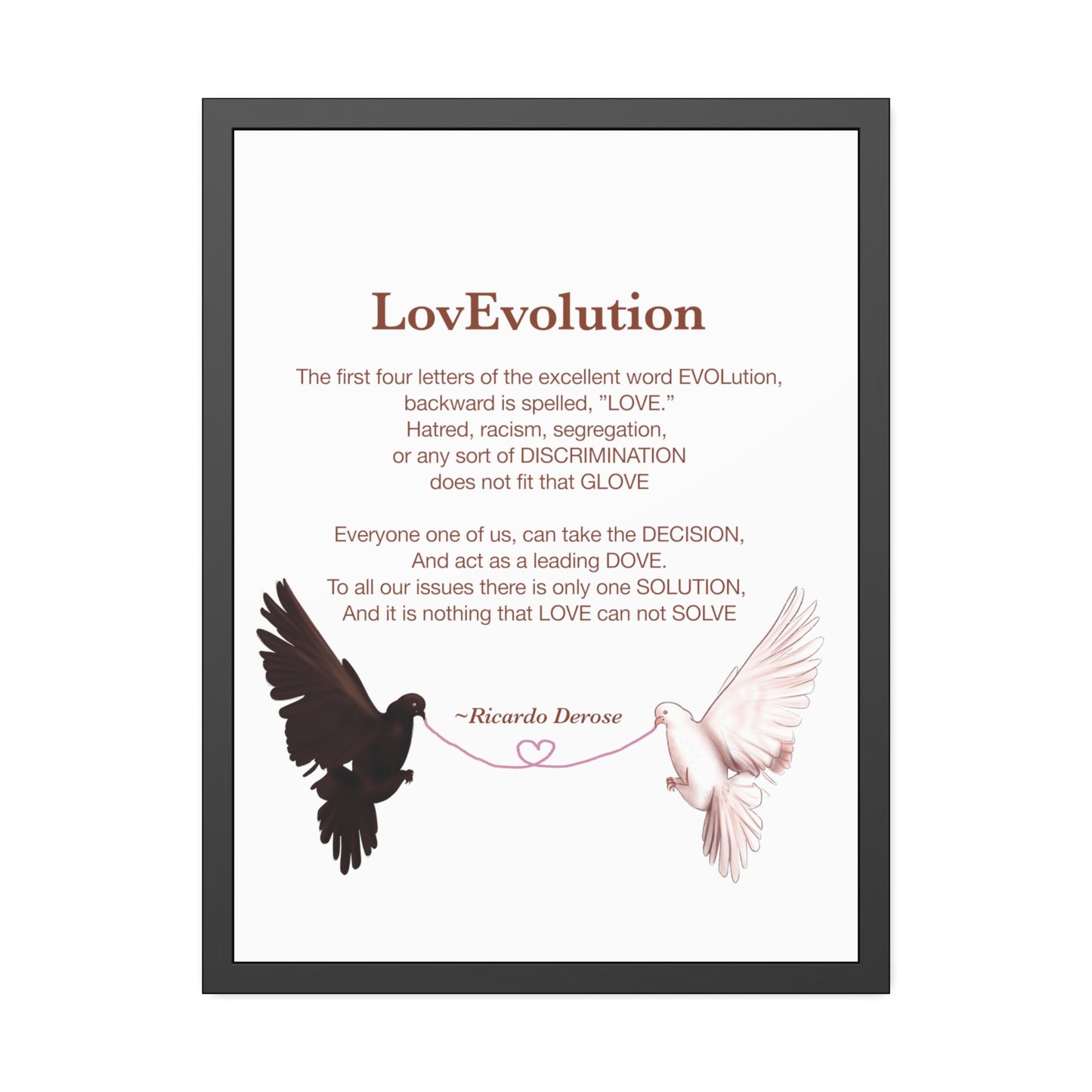 Love evolution Framed Paper Posters