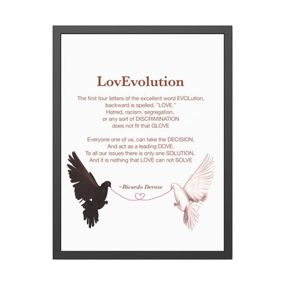 Ricardo Derose Love evolution Framed Paper Posters