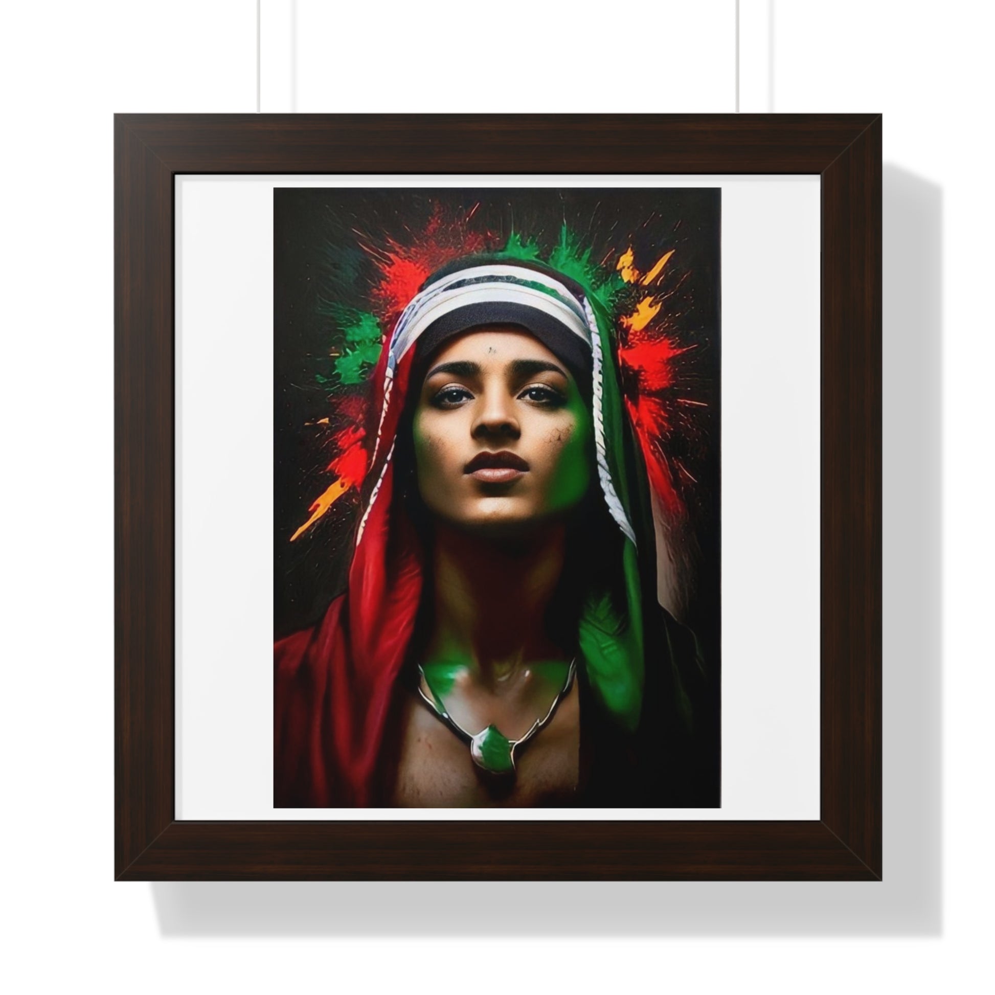 Framed Free Palestine Young Man Vertical Poster - Derose Entertainment 