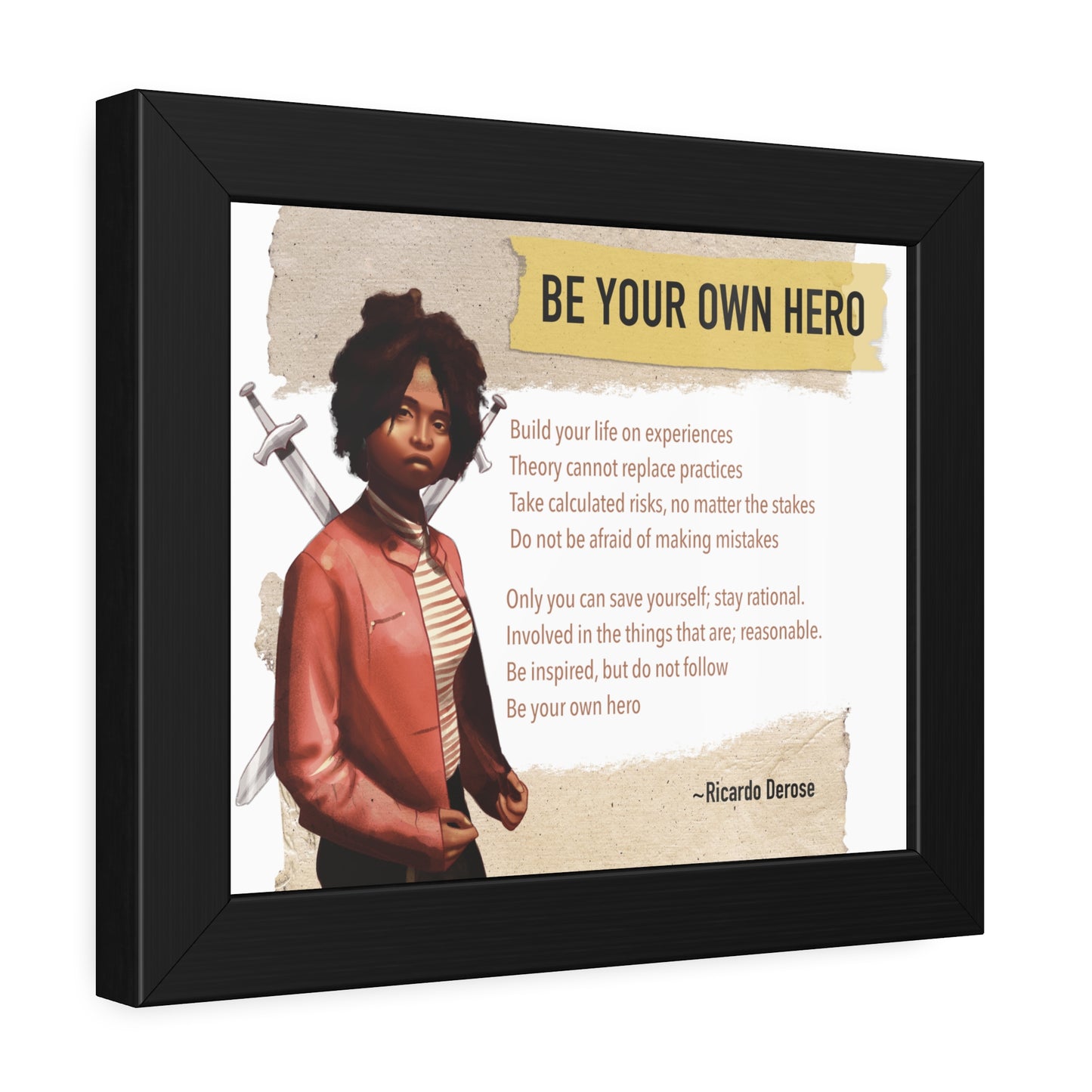 Be Your Own Hero Framed Paper Posters