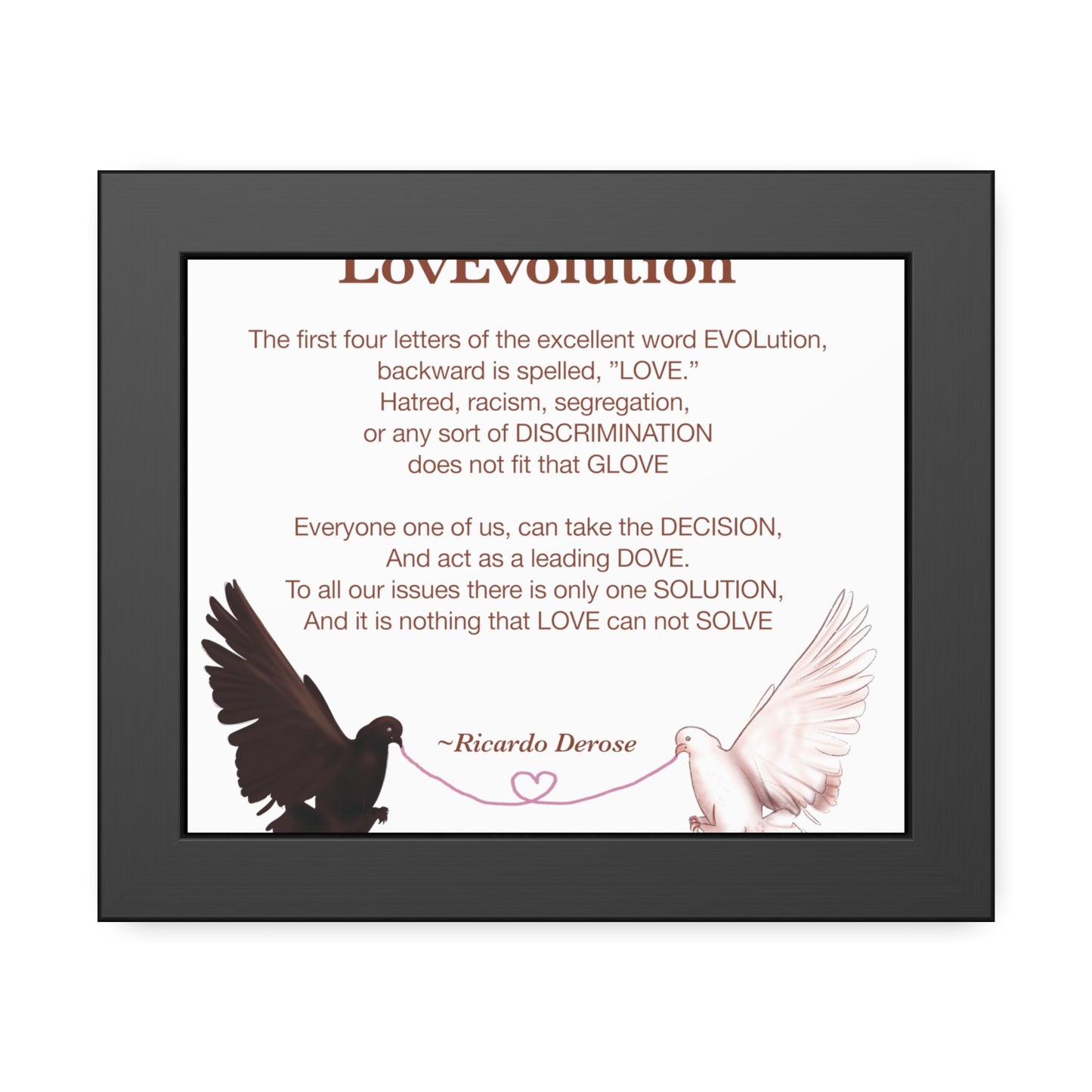 Love evolution Framed Paper Posters