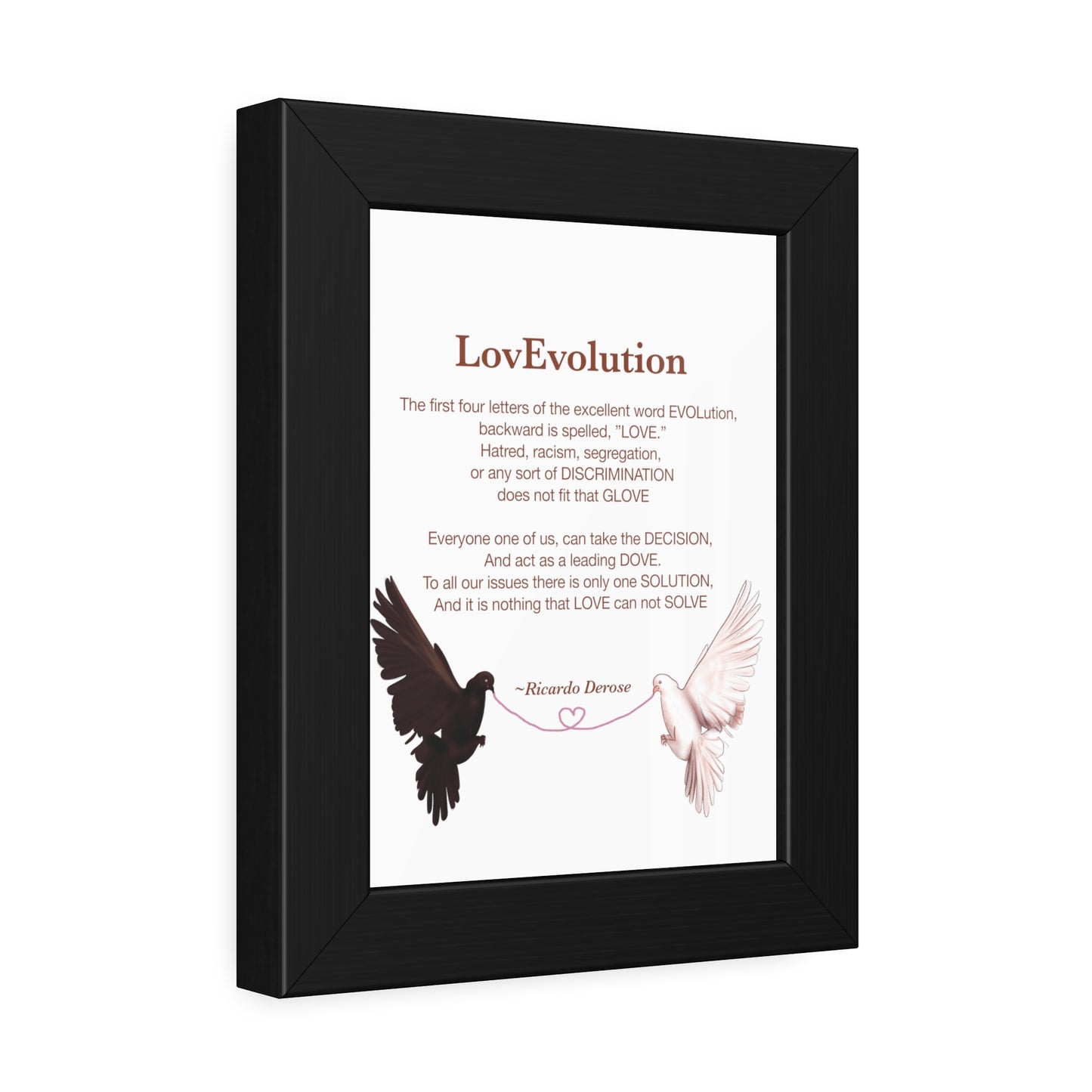 Love evolution Framed Paper Posters