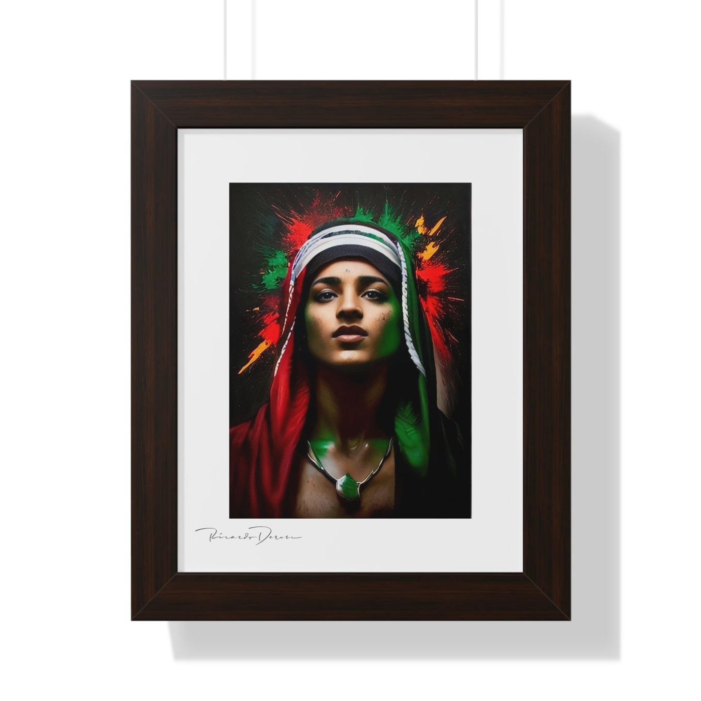 Framed Free Palestine Young Man Vertical Poster - Derose Entertainment 