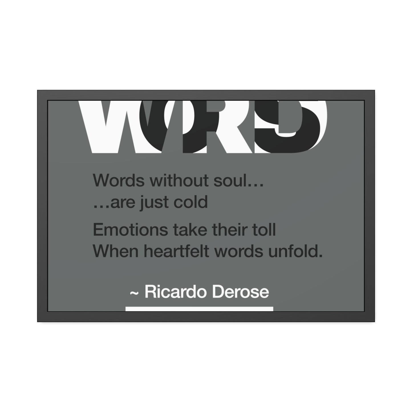 Words Framed Paper Posters