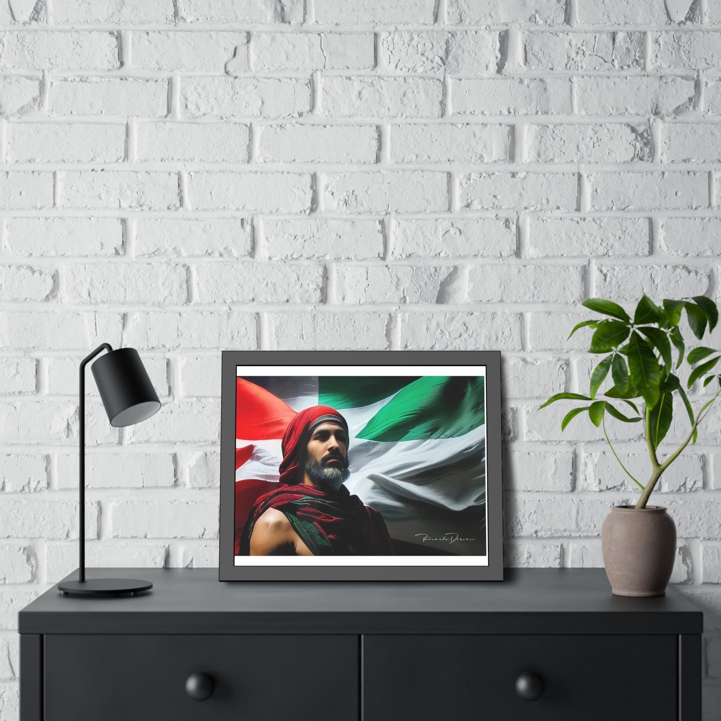 Framed Free Palestine Paper Posters