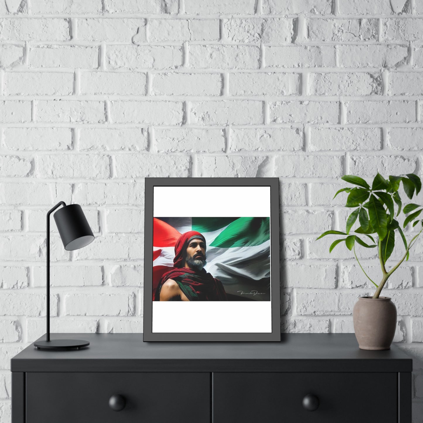 Framed Free Palestine Paper Posters