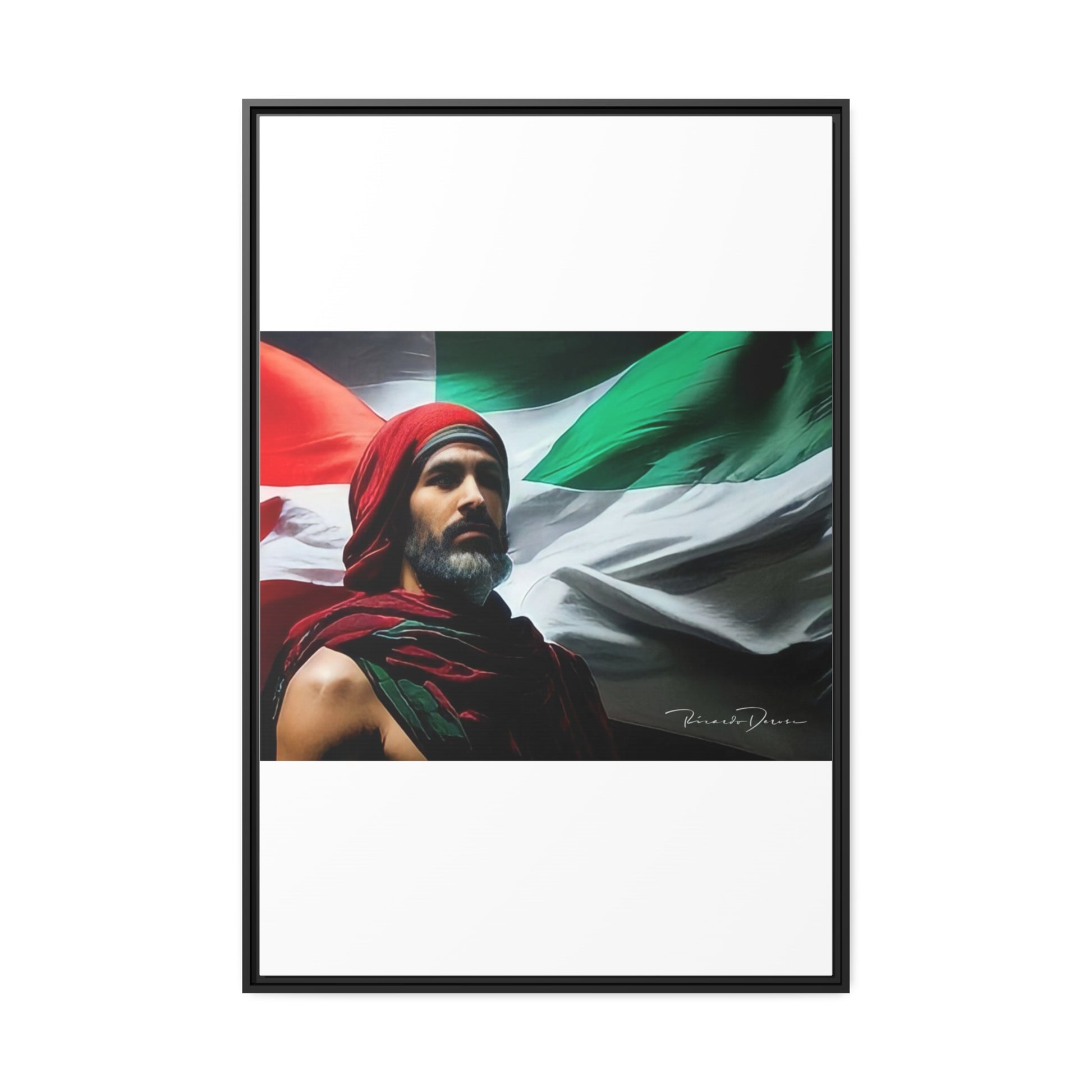 Free Palestine Matte Canvas, Black Frame - Derose Entertainment 