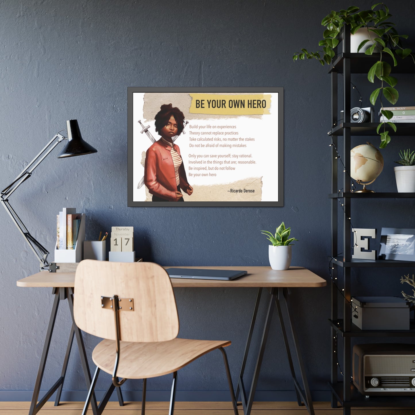 Be Your Own Hero Framed Paper Posters