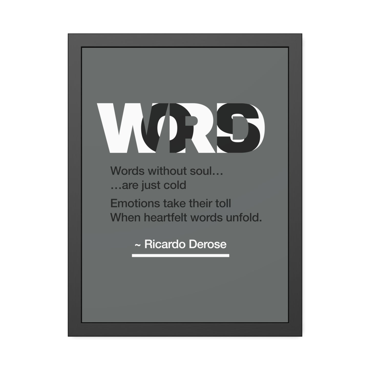 Words Framed Paper Posters