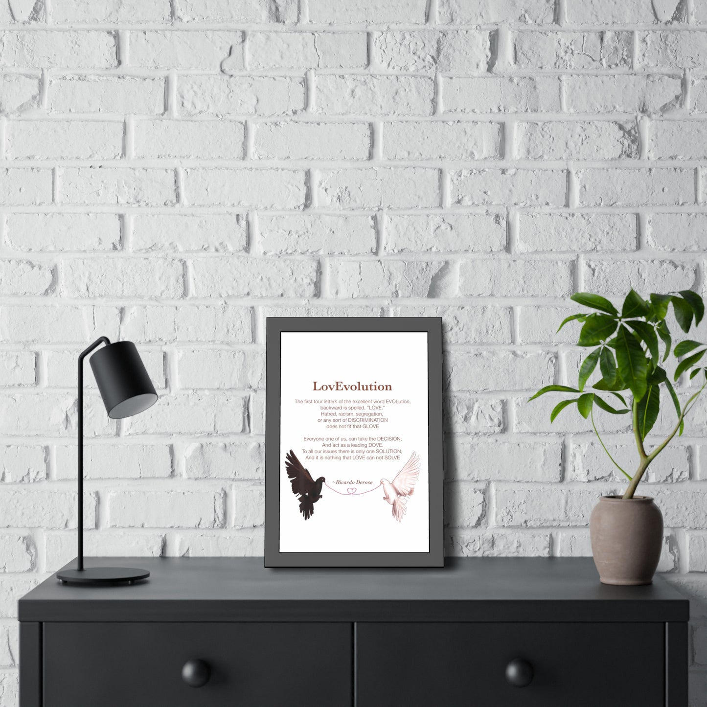 Love evolution Framed Paper Posters