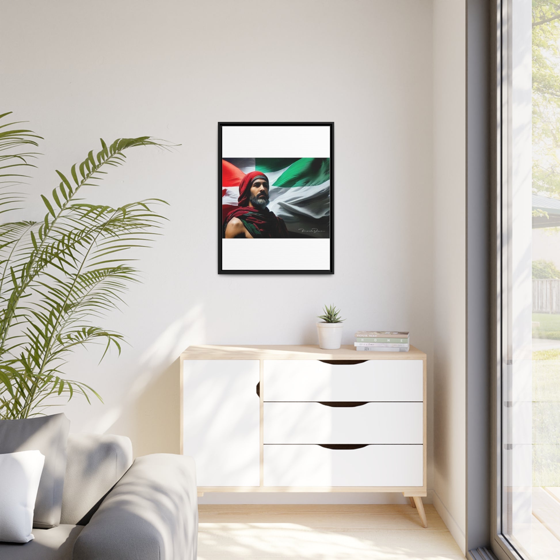 Free Palestine Matte Canvas, Black Frame - Derose Entertainment 