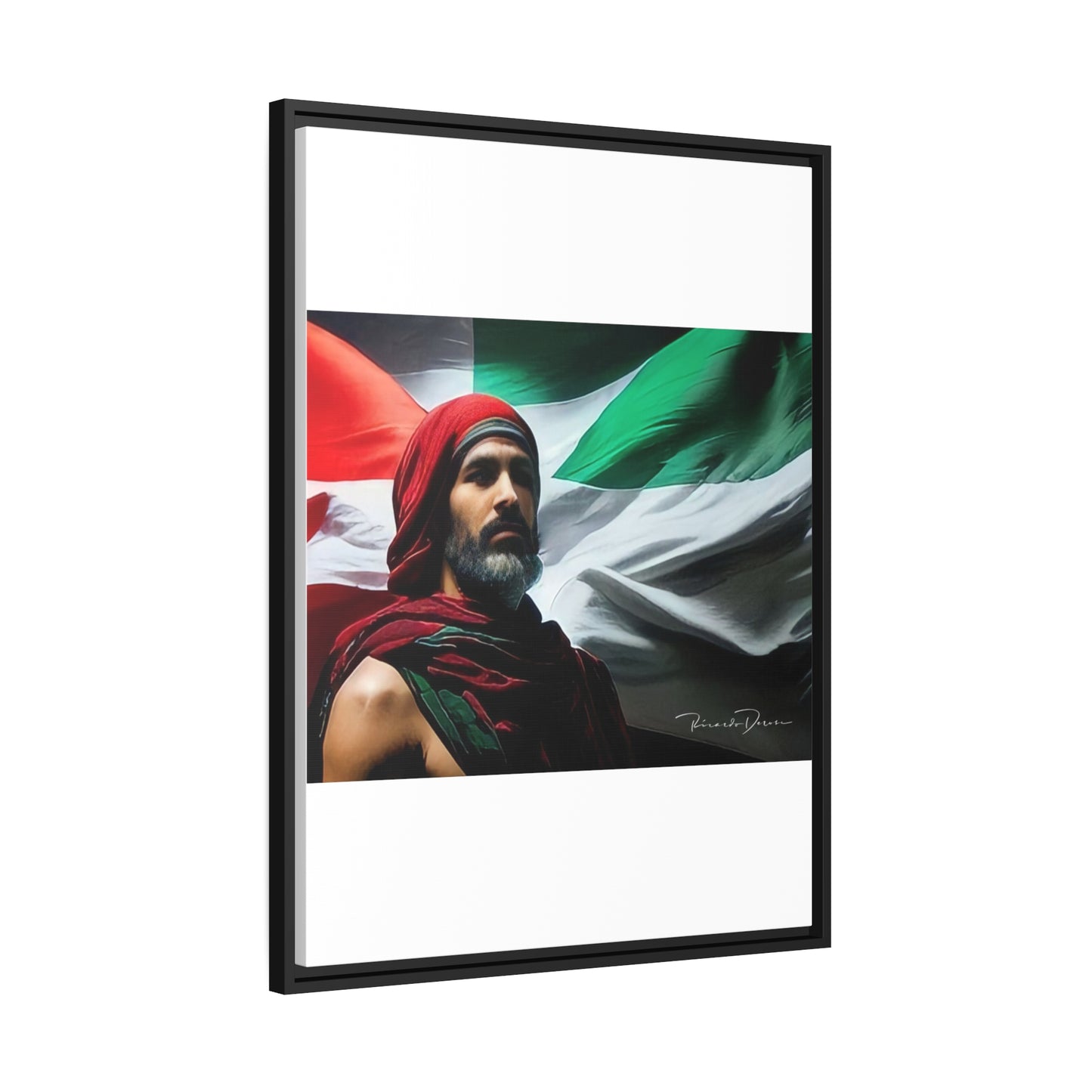 Free Palestine Matte Canvas, Black Frame - Derose Entertainment 