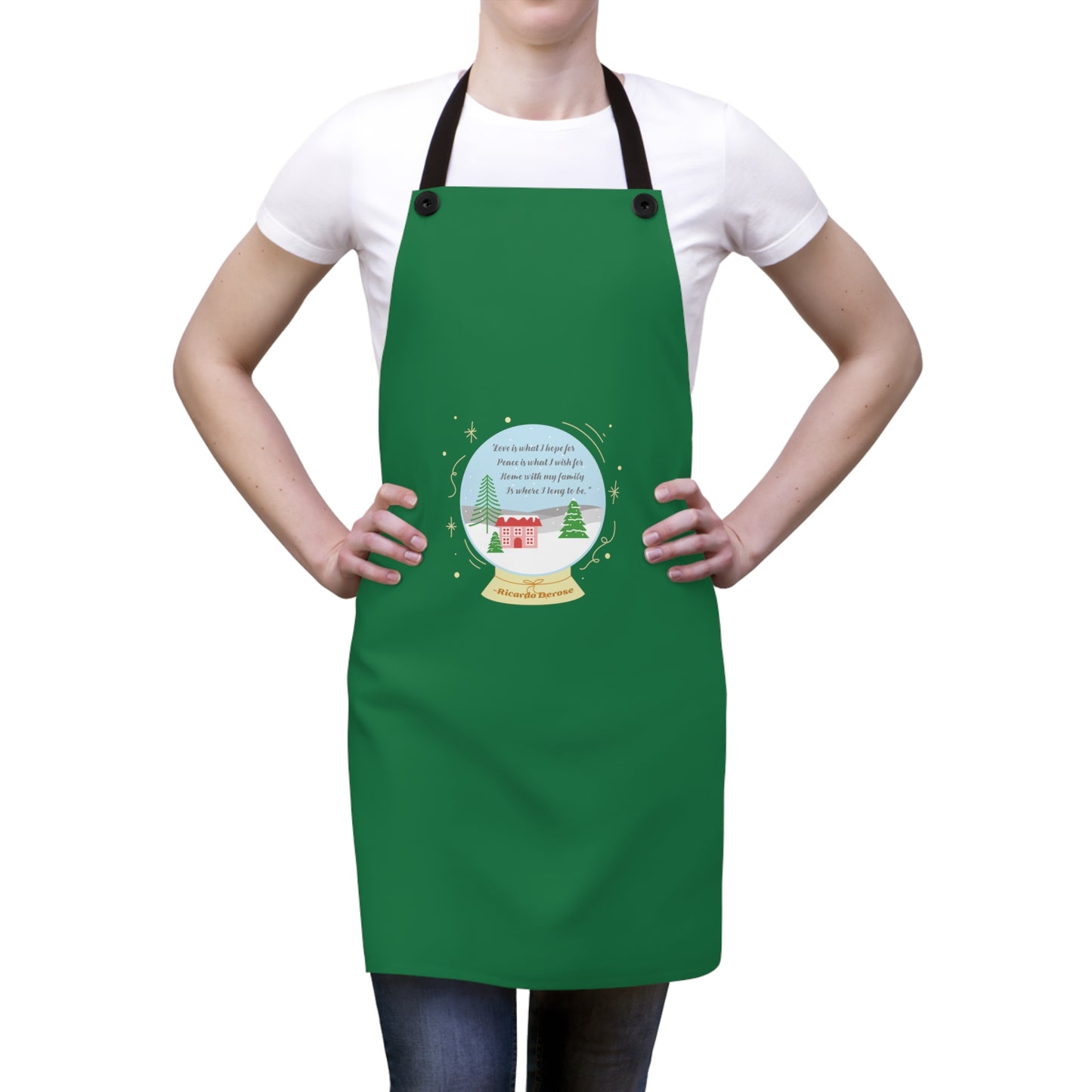 Christmas_Wish for Peace_GREEN_Apron (AOP)