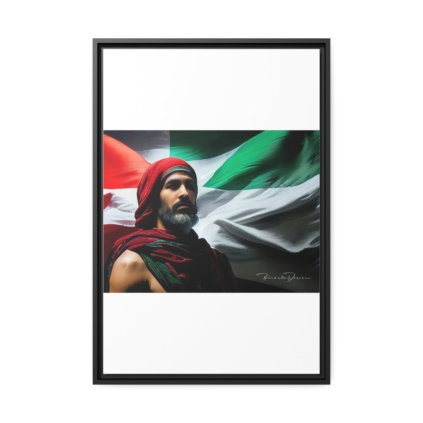 Free Palestine Matte Canvas, Black Frame - Derose Entertainment 