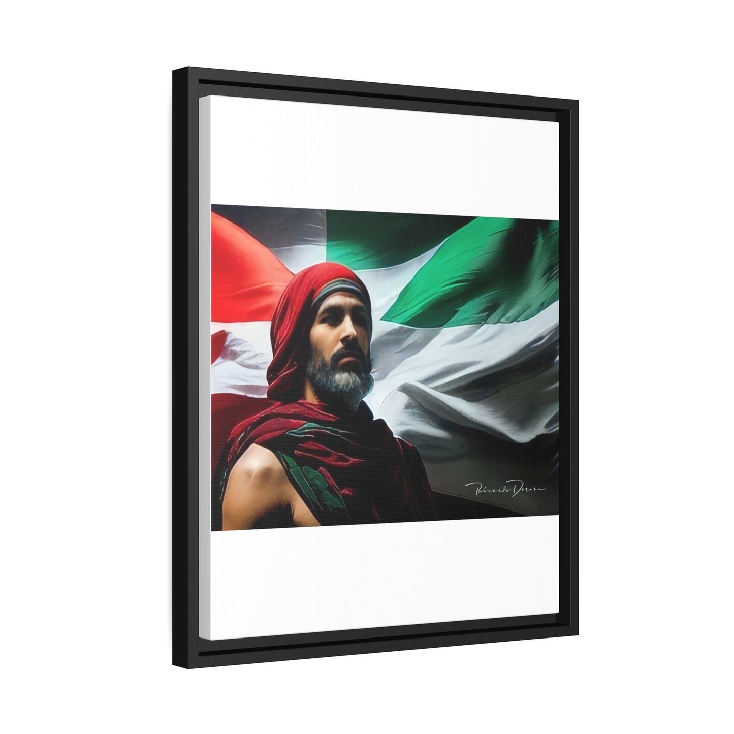 Free Palestine Matte Canvas, Black Frame - Derose Entertainment 