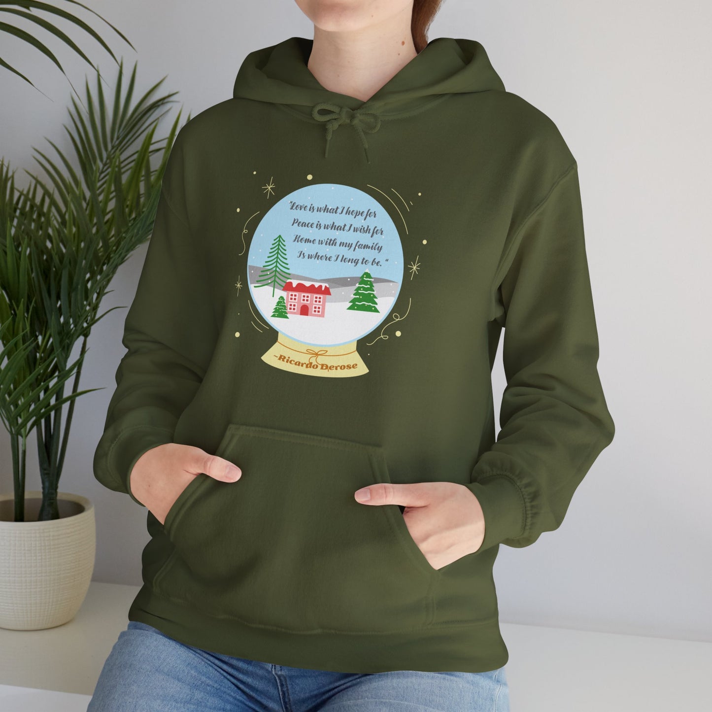 Christmas Wish for Peace Unisex Heavy Blend Hoodie
