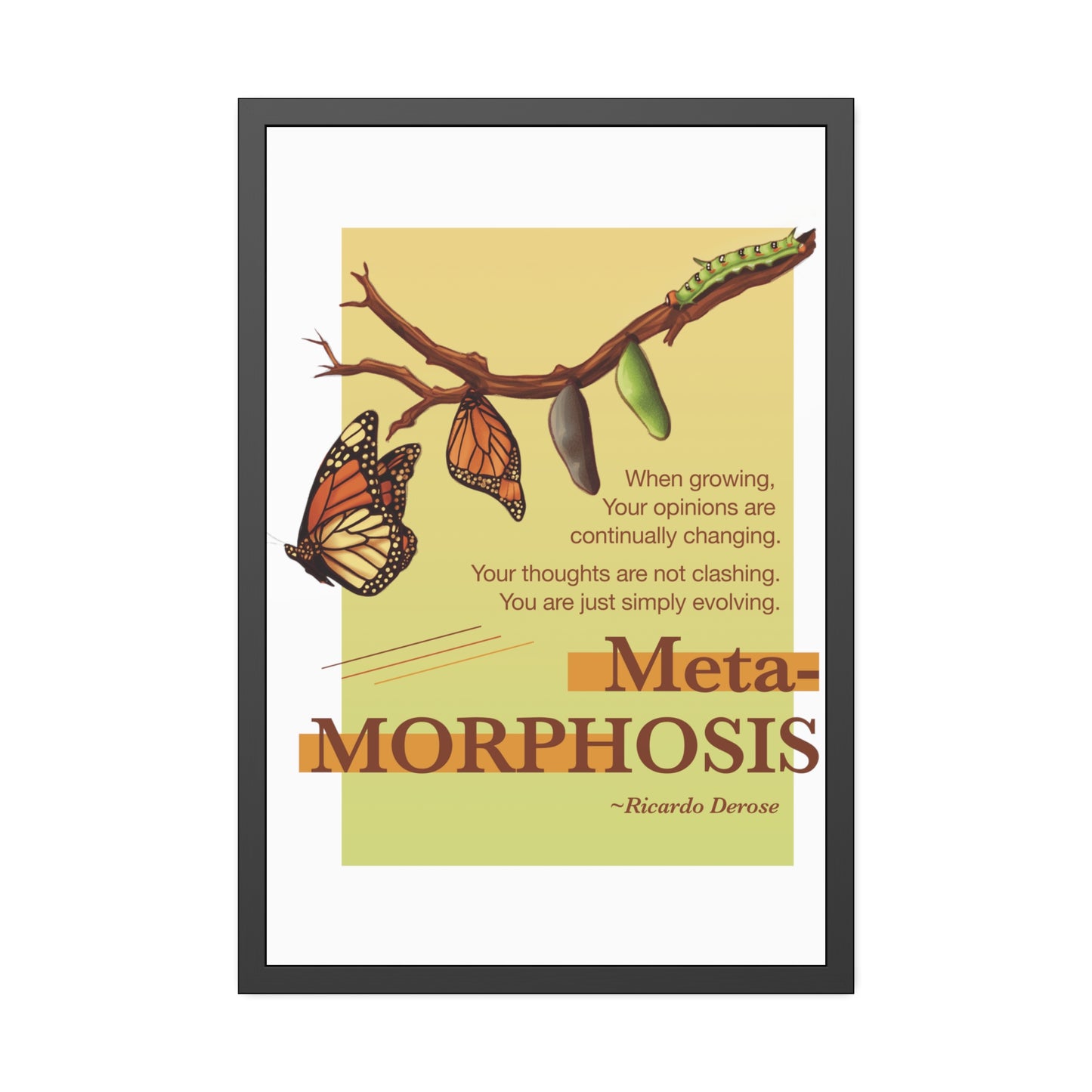 Ricardo Derose Metamorphosis Framed Paper Posters