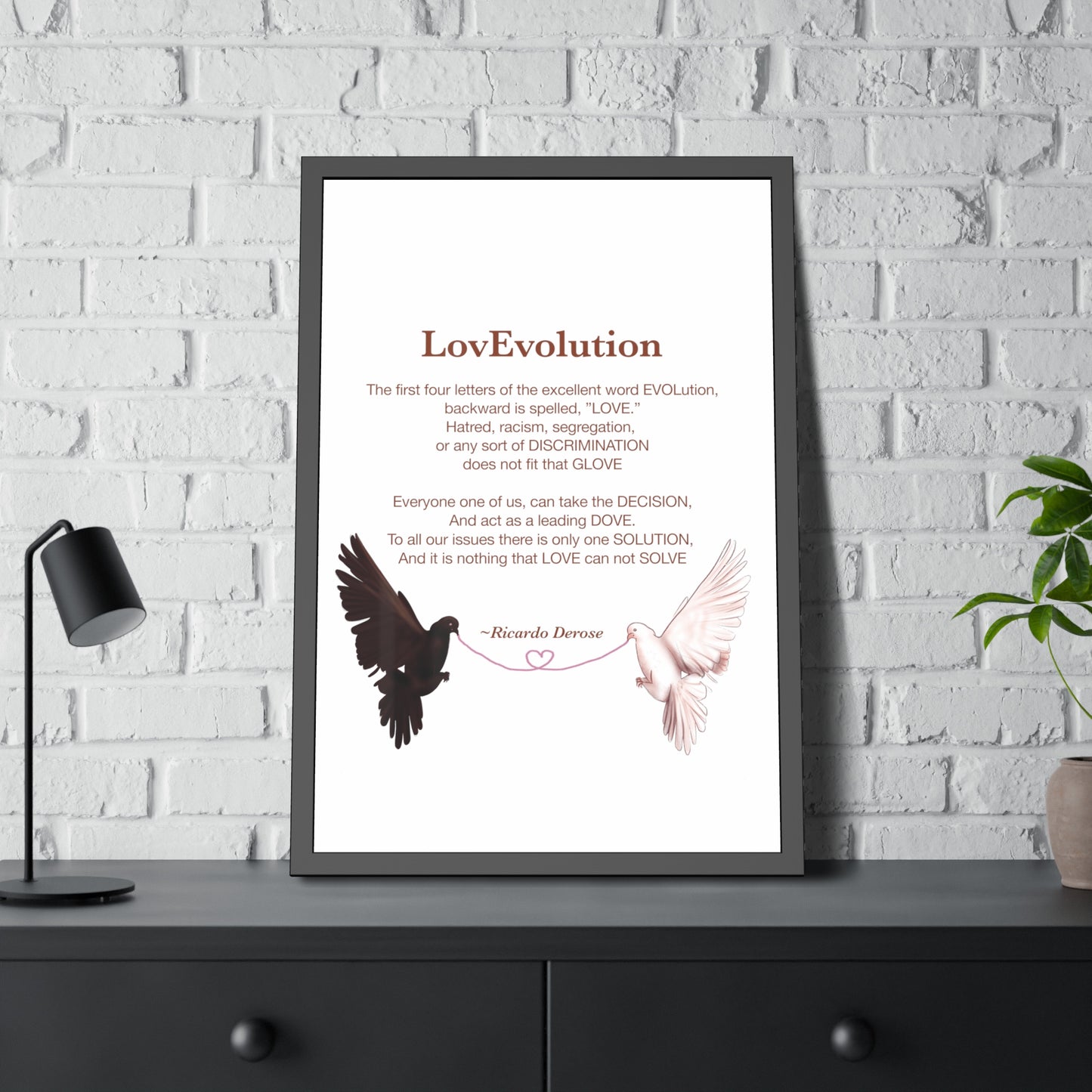 Love evolution Framed Paper Posters