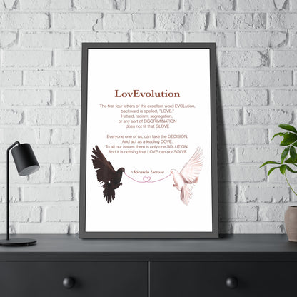 Love evolution Framed Paper Posters