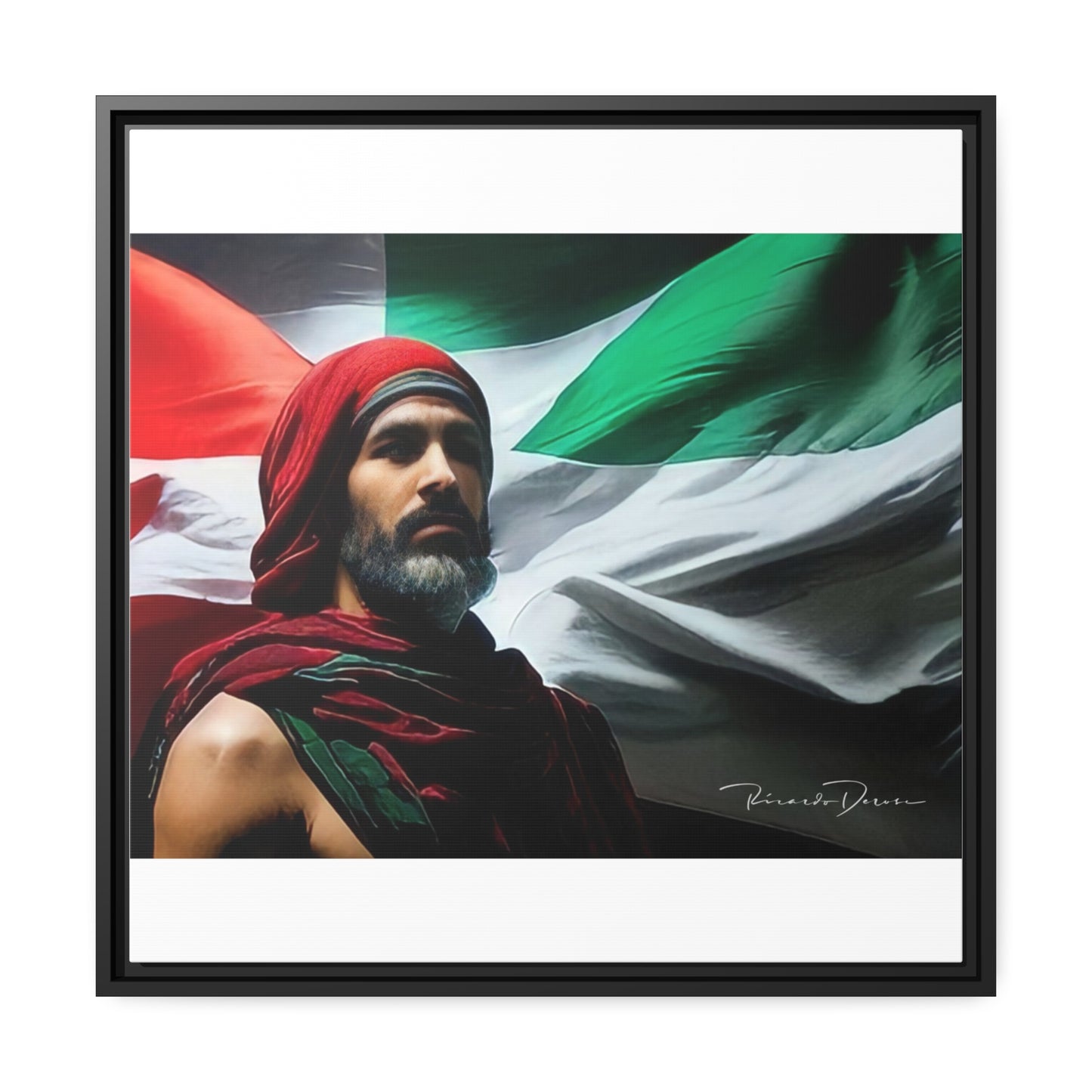 Free Palestine Matte Canvas, Black Frame - Derose Entertainment 