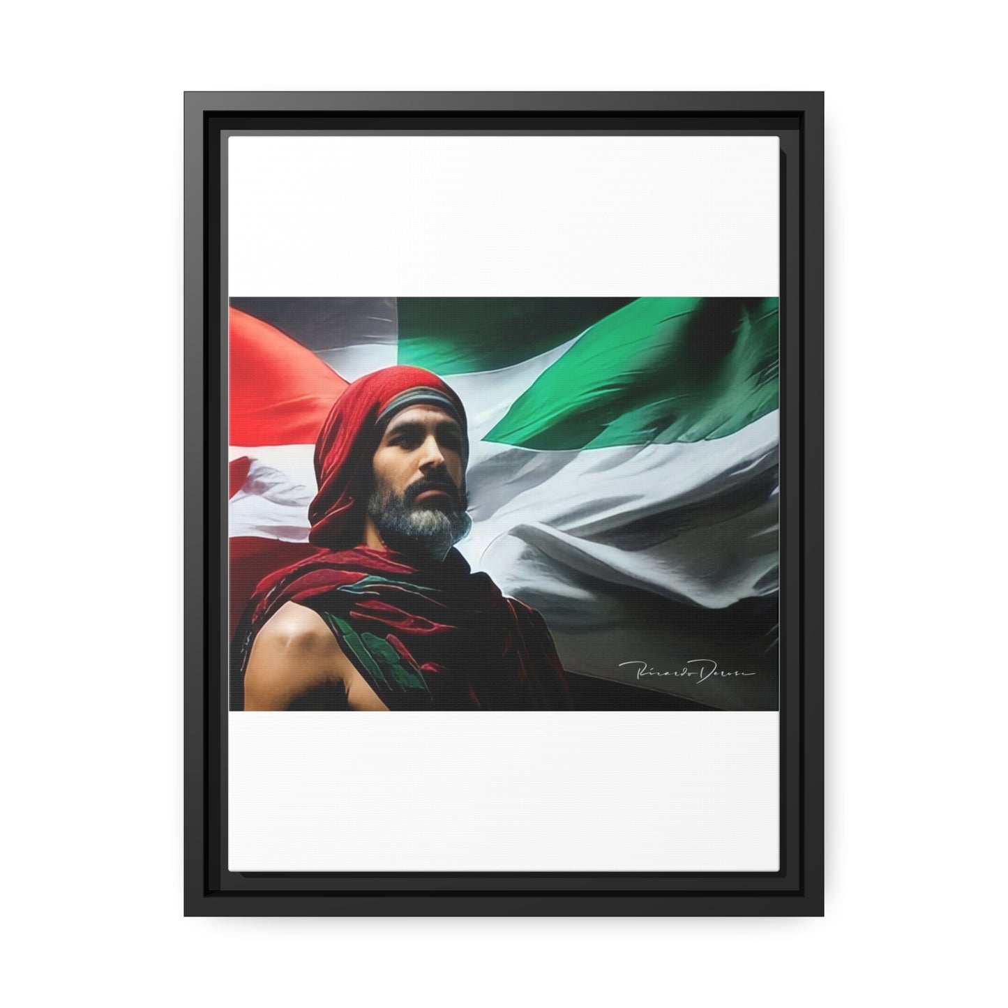 Free Palestine Matte Canvas, Black Frame - Derose Entertainment 