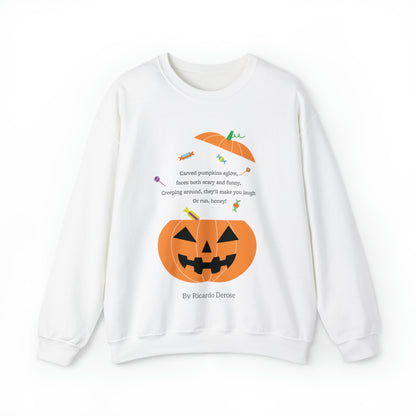 Halloween Jack o Lantern_Unisex Heavy Blend™ Crewneck Sweatshirt - Derose Entertainment 