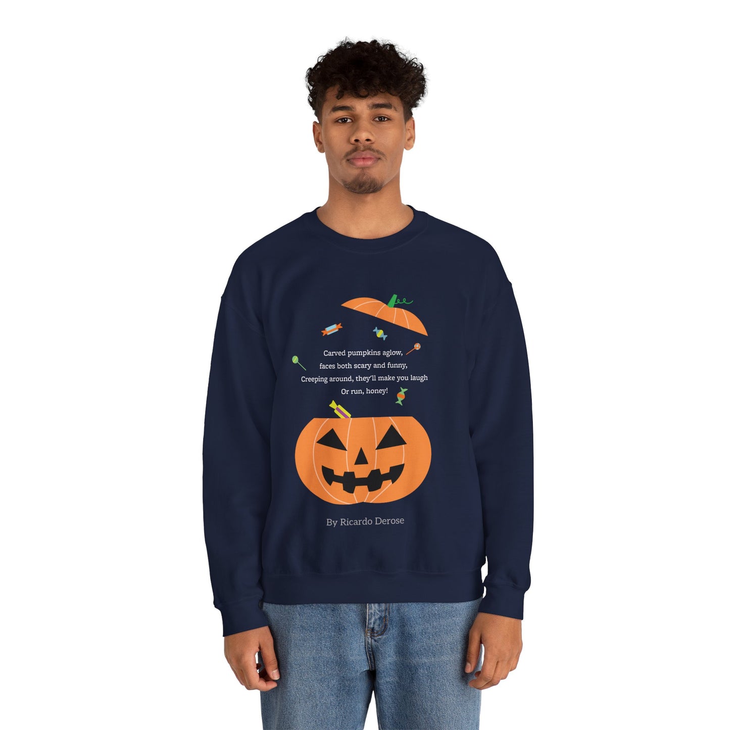 Halloween Jack o Lantern_Unisex Heavy Blend™ Crewneck Sweatshirt