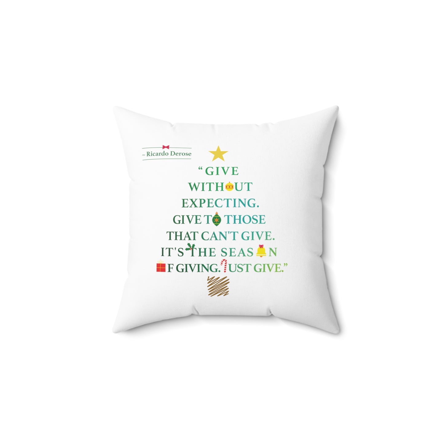 Give Without Expecting-from A Christmas Story_Spun Polyester Square Pillow