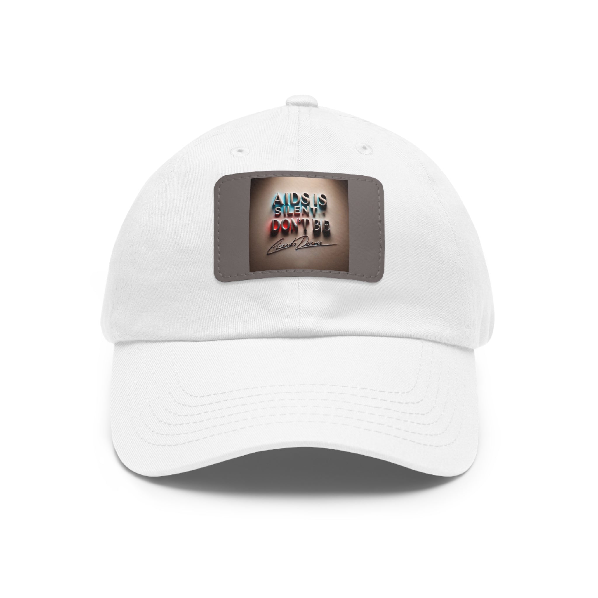 Aids Is Silent - Dad Hat with Leather Patch (Rectangle)