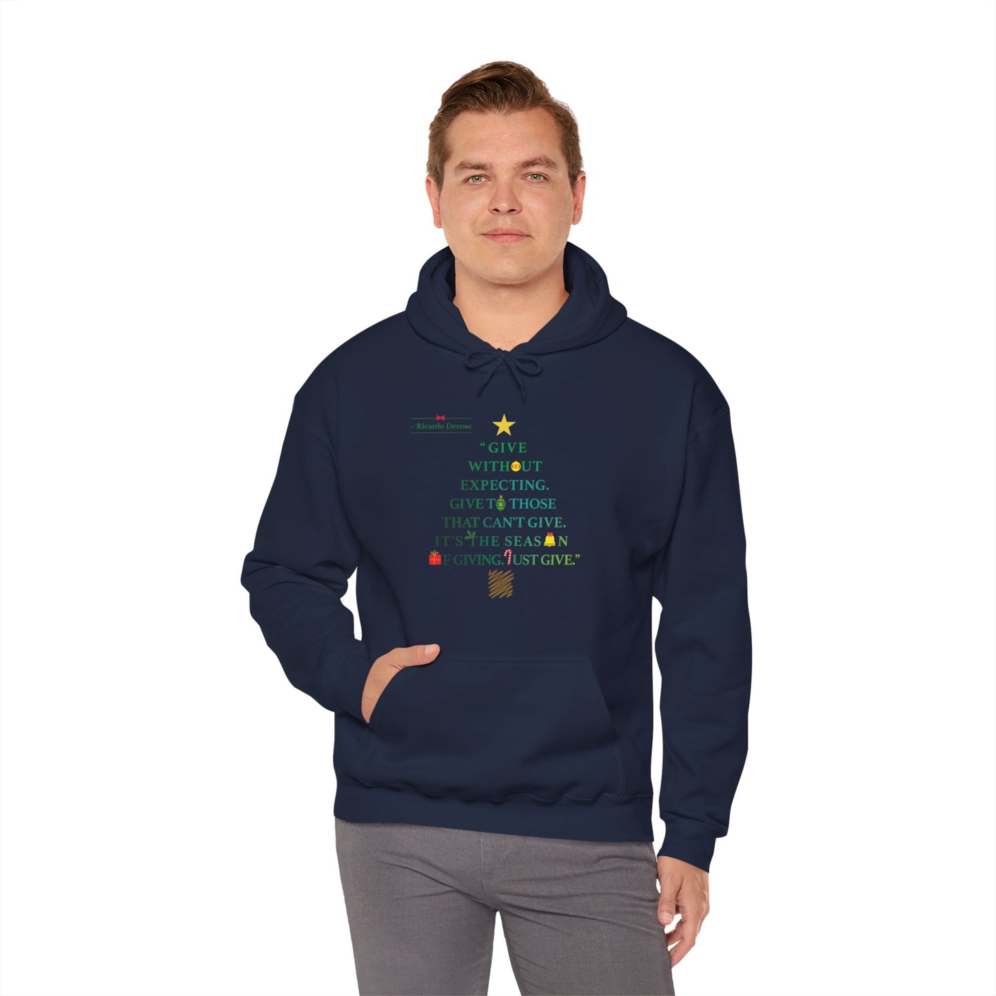 Ricardo Derose Give Without Expecting_form A Christmas Story_Unisex Heavy Blend™ Hooded Sweatshirt