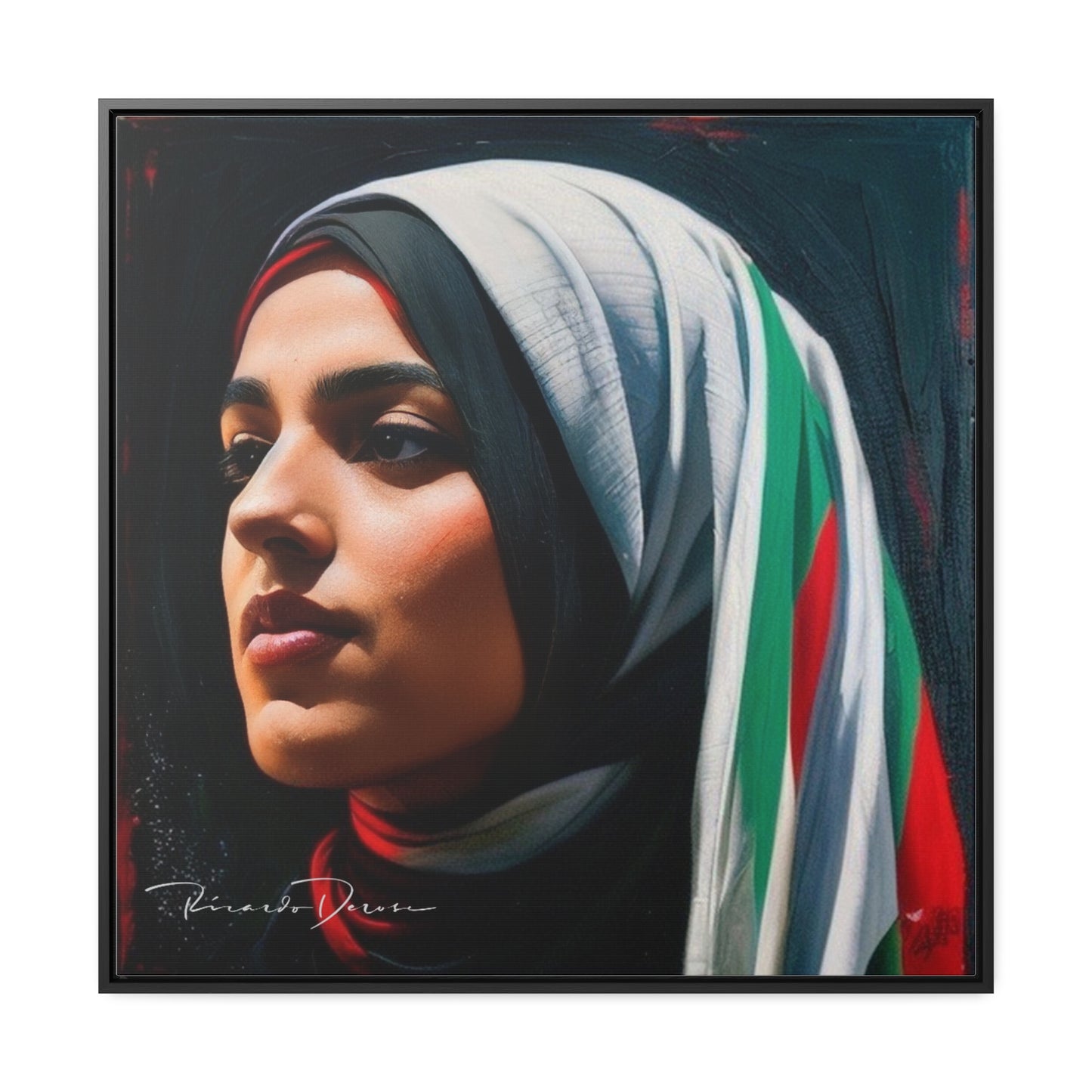 Free Palestine Gallery Canvas Wraps, Square Frame - Derose Entertainment 