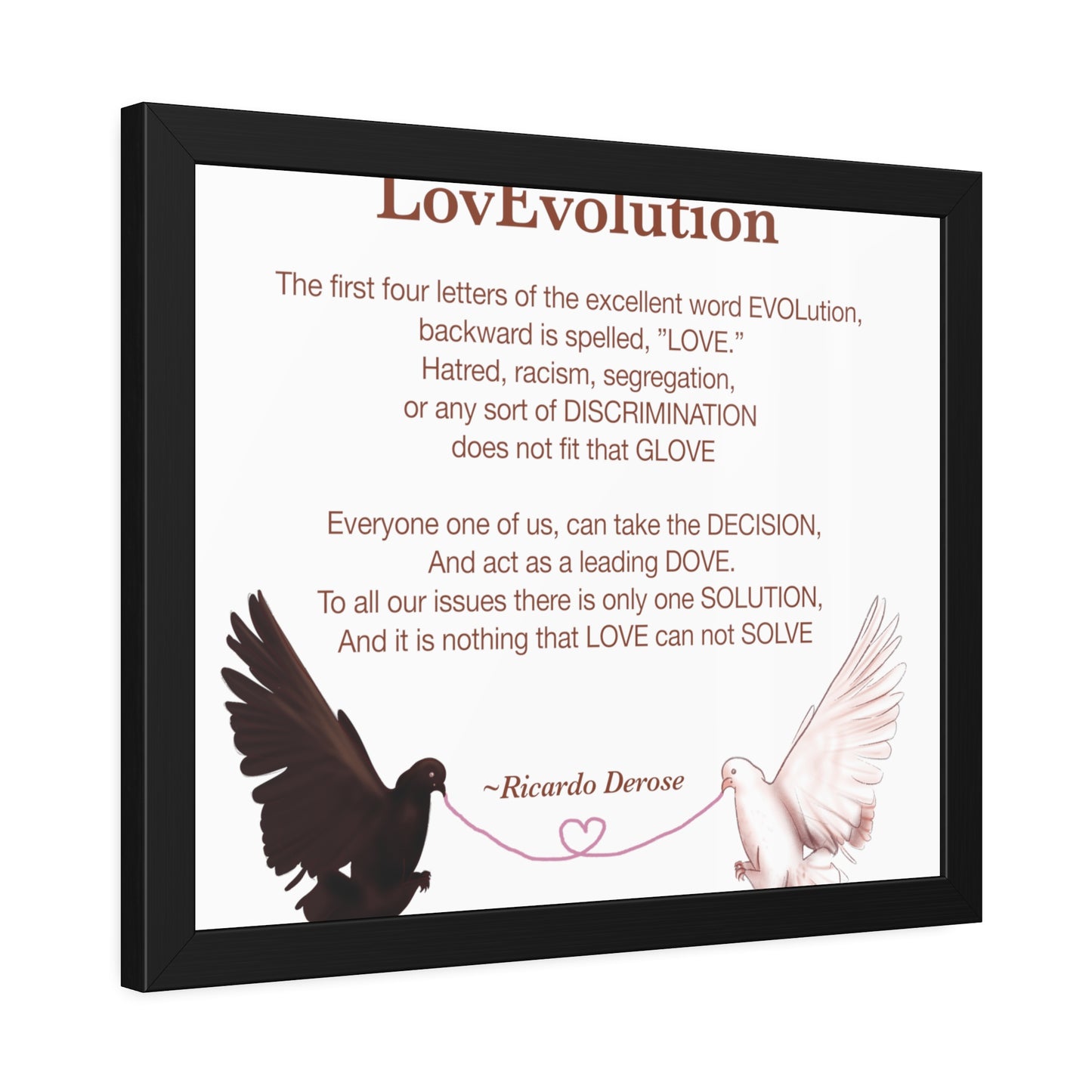 Love evolution Framed Paper Posters