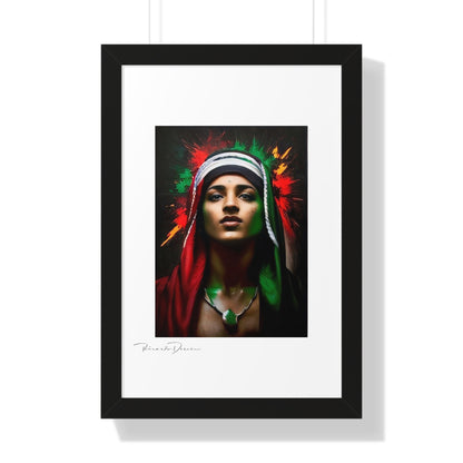 Framed Free Palestine Young Man Vertical Poster - Derose Entertainment 