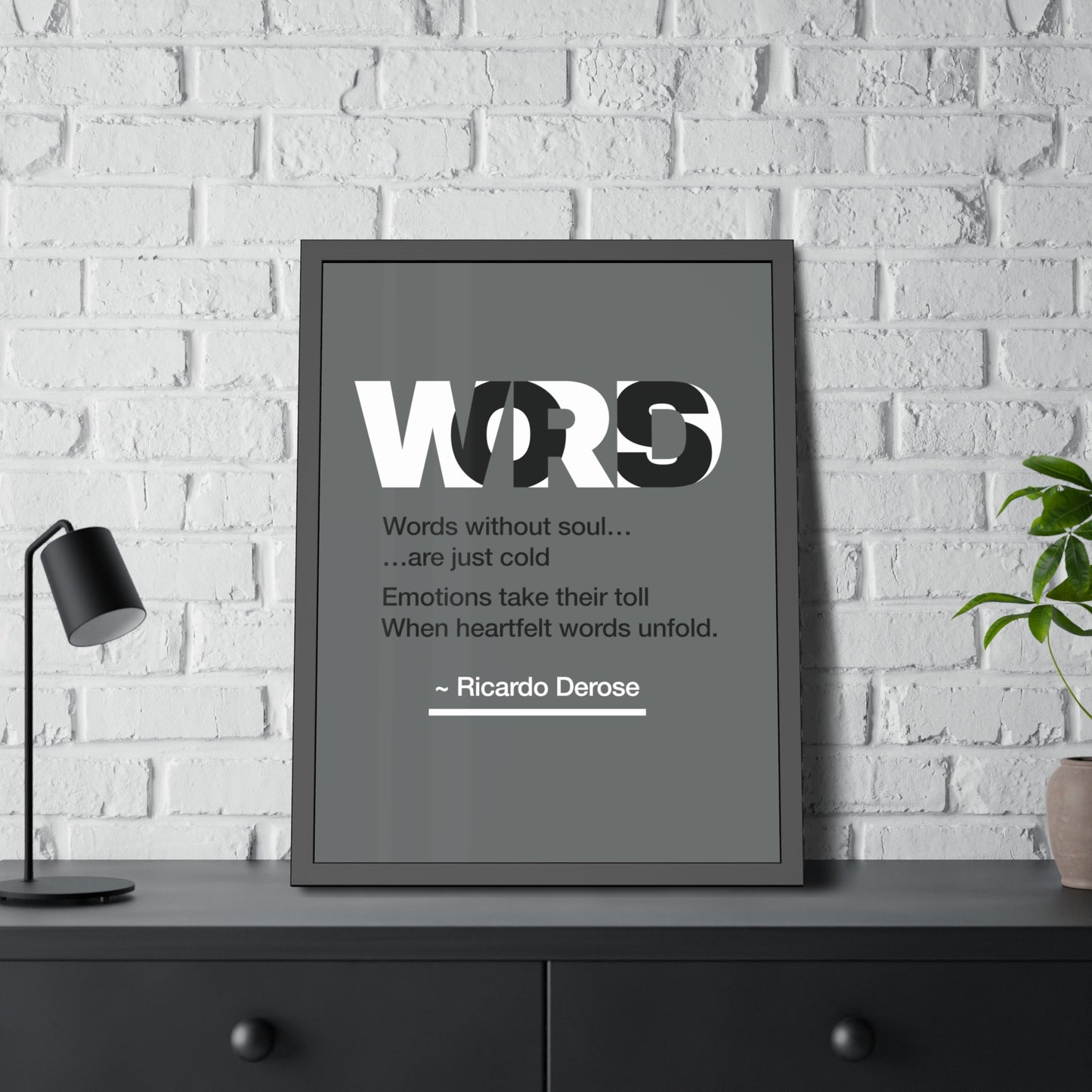 Words Framed Paper Posters