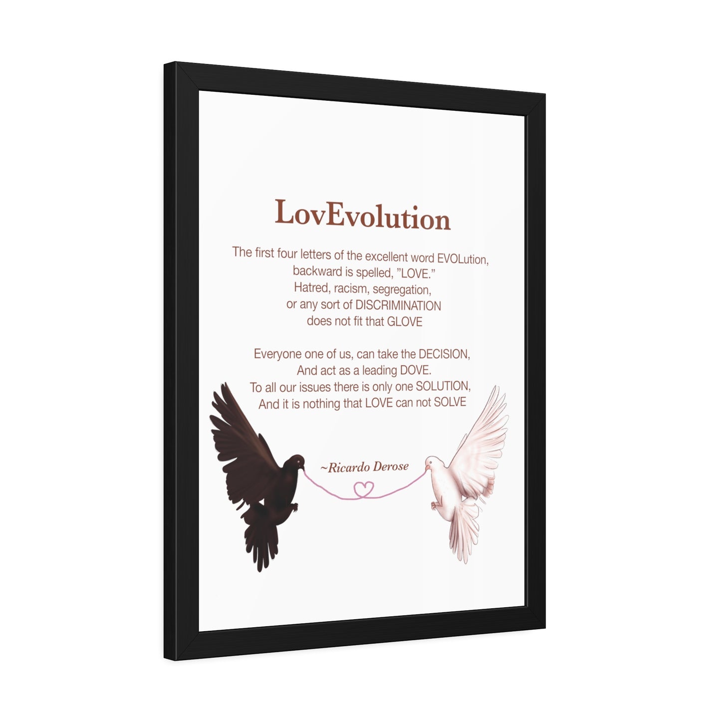 Love evolution Framed Paper Posters
