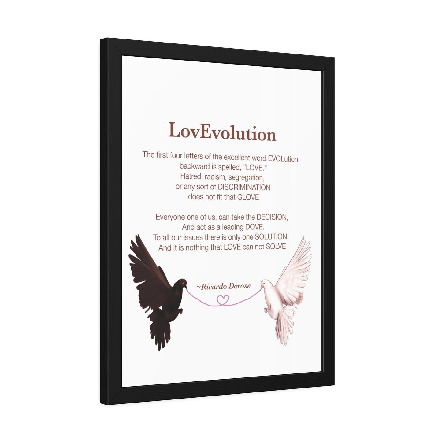 Ricardo Derose Love evolution Framed Paper Posters