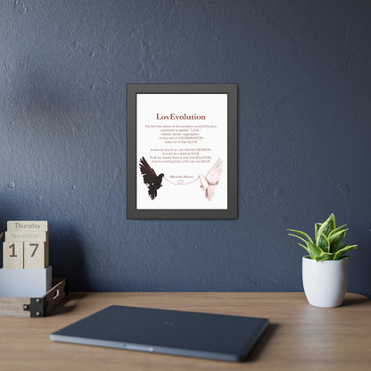 Love evolution Framed Paper Posters