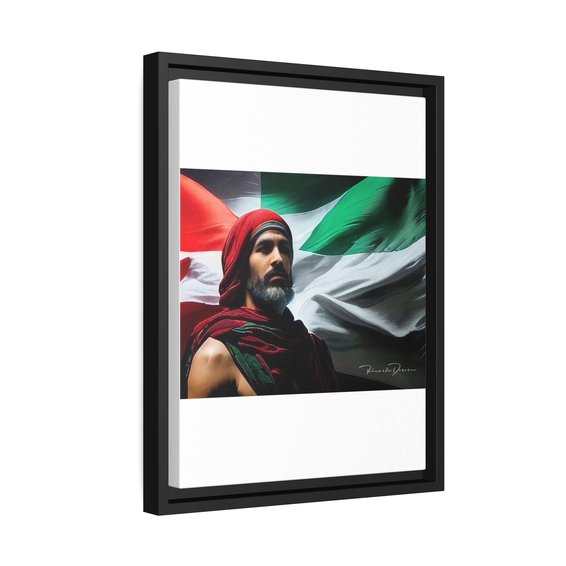 Free Palestine Matte Canvas, Black Frame - Derose Entertainment 