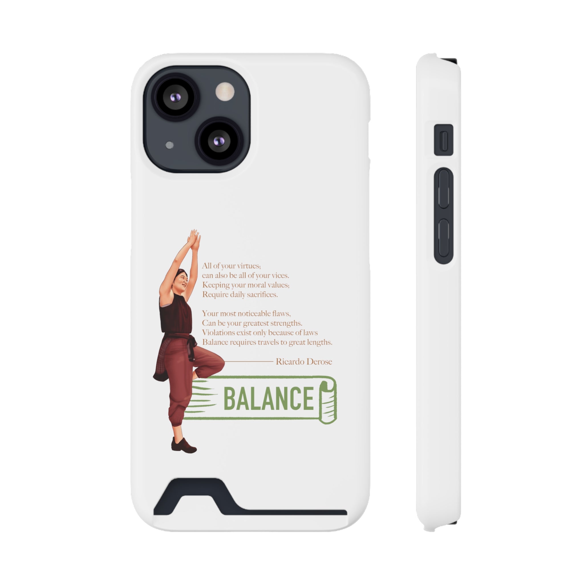 Balance Phone Case With Card Holder